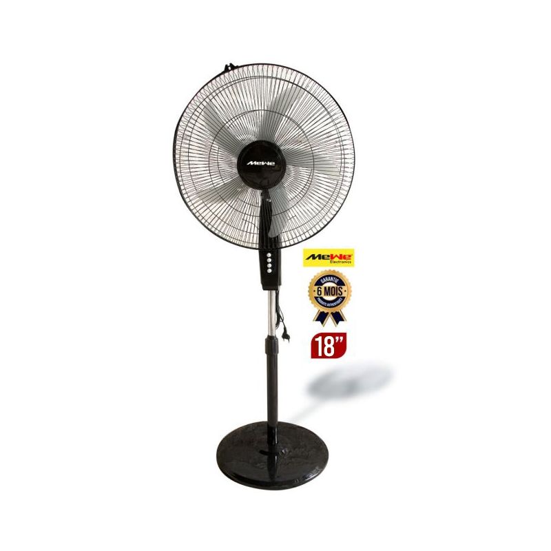 Ventilateur Sur Pied MEWE 16 Pouces, 60 watts, à 5 pales dures disponible sur Glotelho.