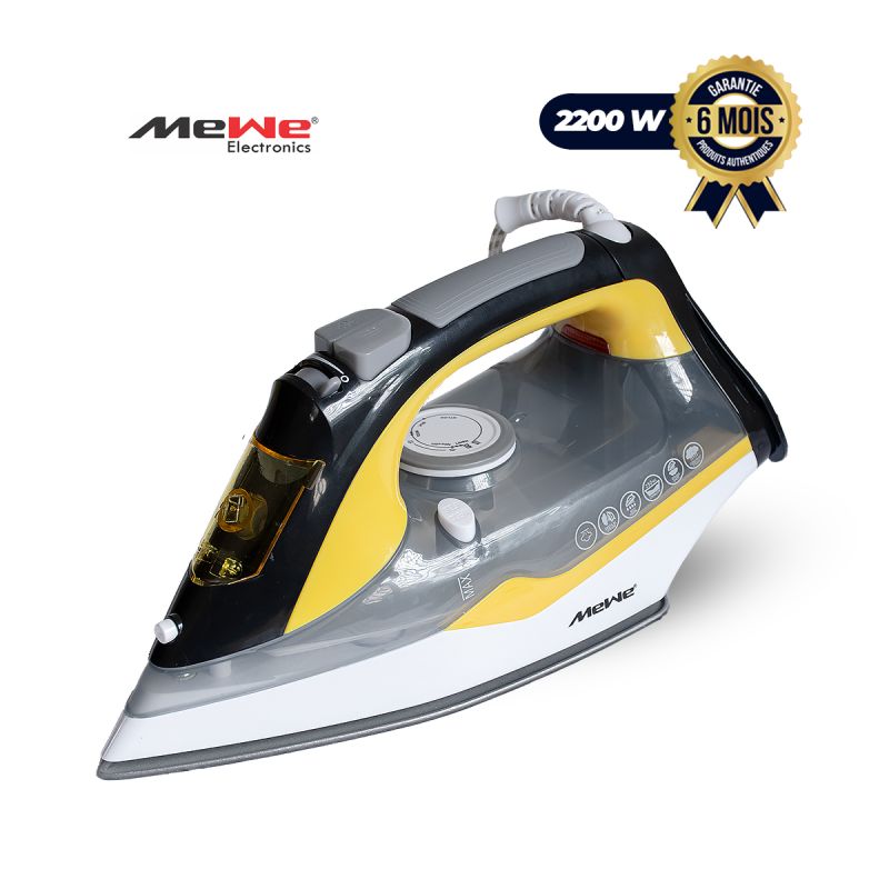 Fer à vapeur et à sec antiadhésif MEWE 2200 Watts - prix Cameroun