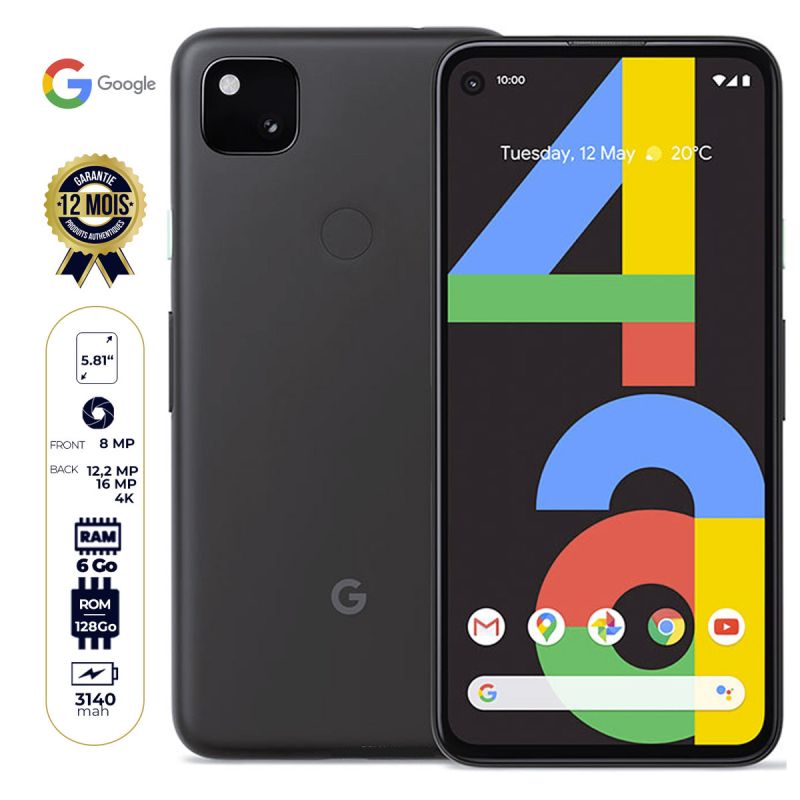 Google pixel 4A - 5.81" OLED - 128 Go/6Go RAM - 2 SIM - 12.2MP/8MP - 3140mAh | Glotelho Cameroun