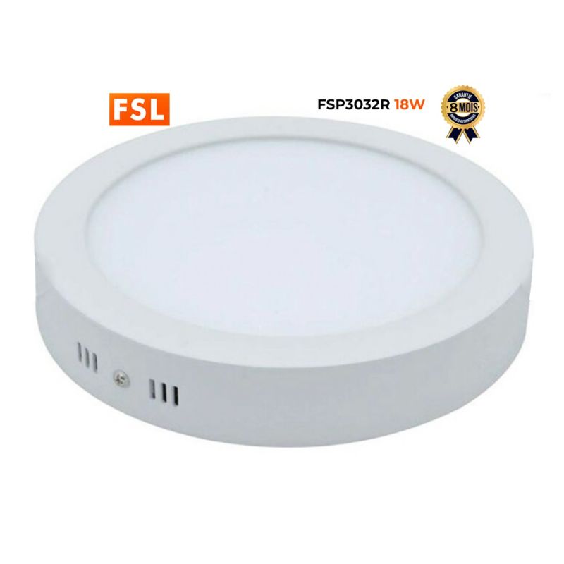 Hublot LED FSL Rond Prix - 18W - 6500K - Diamètre 210×28 - Lumière Blanche| Glotelho Cameroun