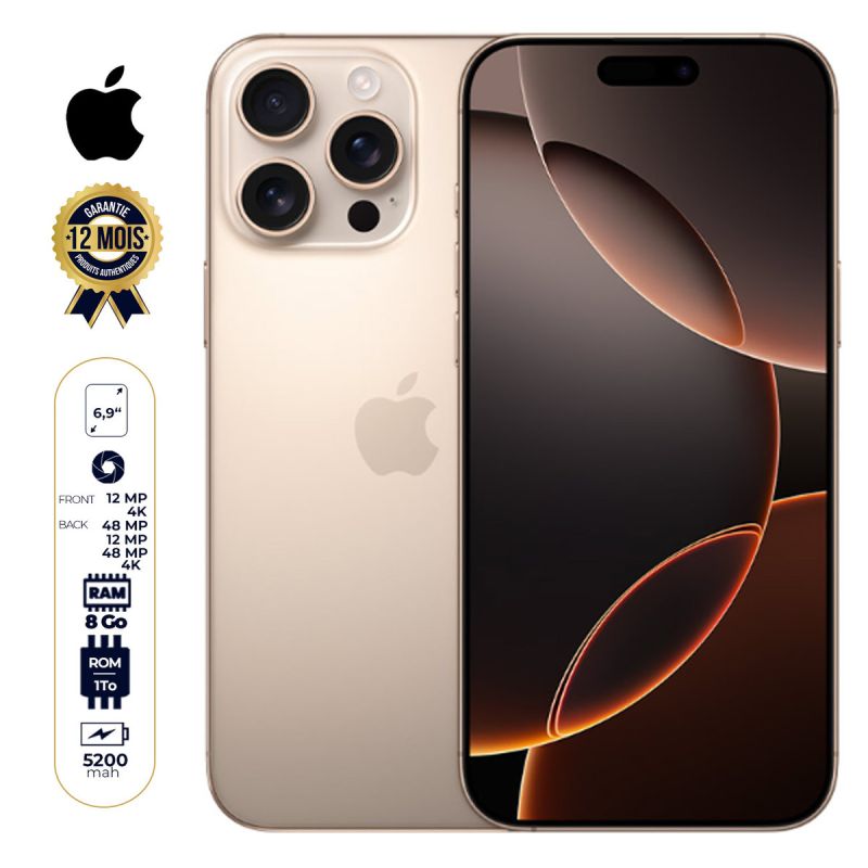iPhone 16 Pro Max - 1 To au meilleur prix Cameroun sur Glotelho