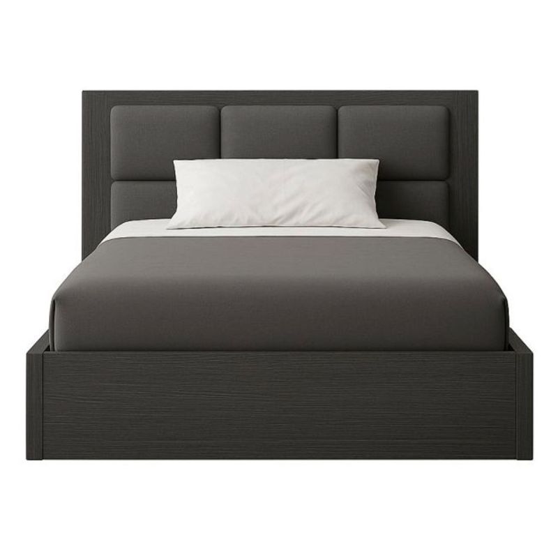 Lit Contemporain Compact – 3 Places (160 cm x 190 cm), tête rembourrée, gris foncé disponible sur Glotelho Cameroun