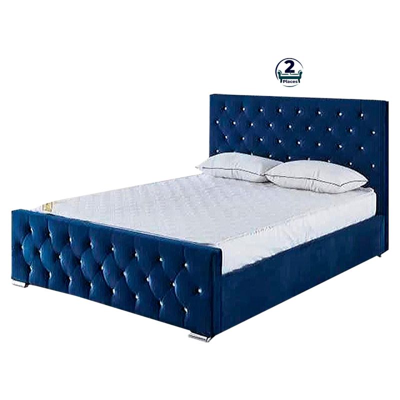 Lit Vera Complet 2 places bleu au meilleur prix chez Glotelho