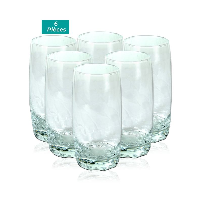 Lot de 6 gobelets en verre pour eau