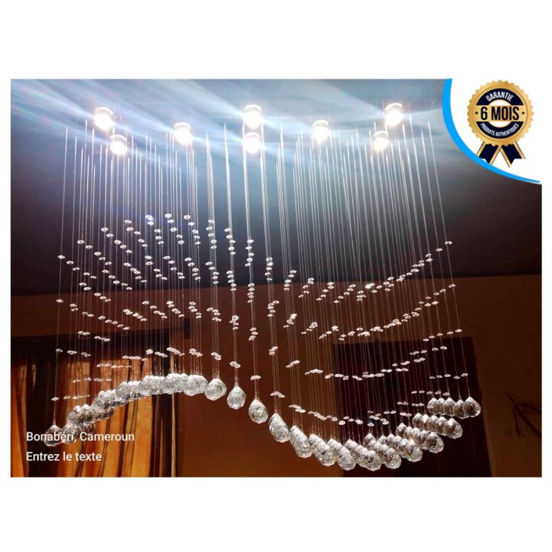 LUSTRE DE LUXE EN CRISTAL - 1m - Garantie 6 mois 