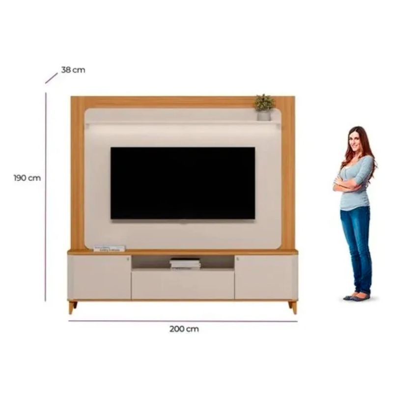 Meuble TV – MUNIQUE  LN210343 – 2 mètres - Jusqu’à 70 pouces - Matériau MDP-MDF - Finition UV