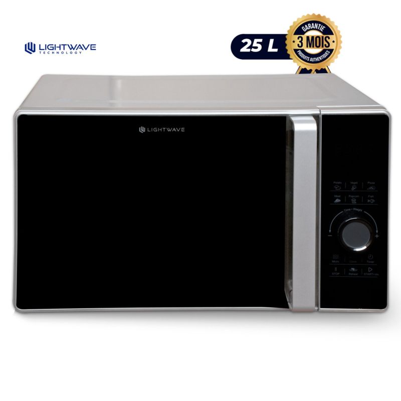 Micro onde Digital Smart Chef - LIGHTWAVE - LW-MW-D25 -  25L - 900 watts - Argent - Garantie 3 mois
