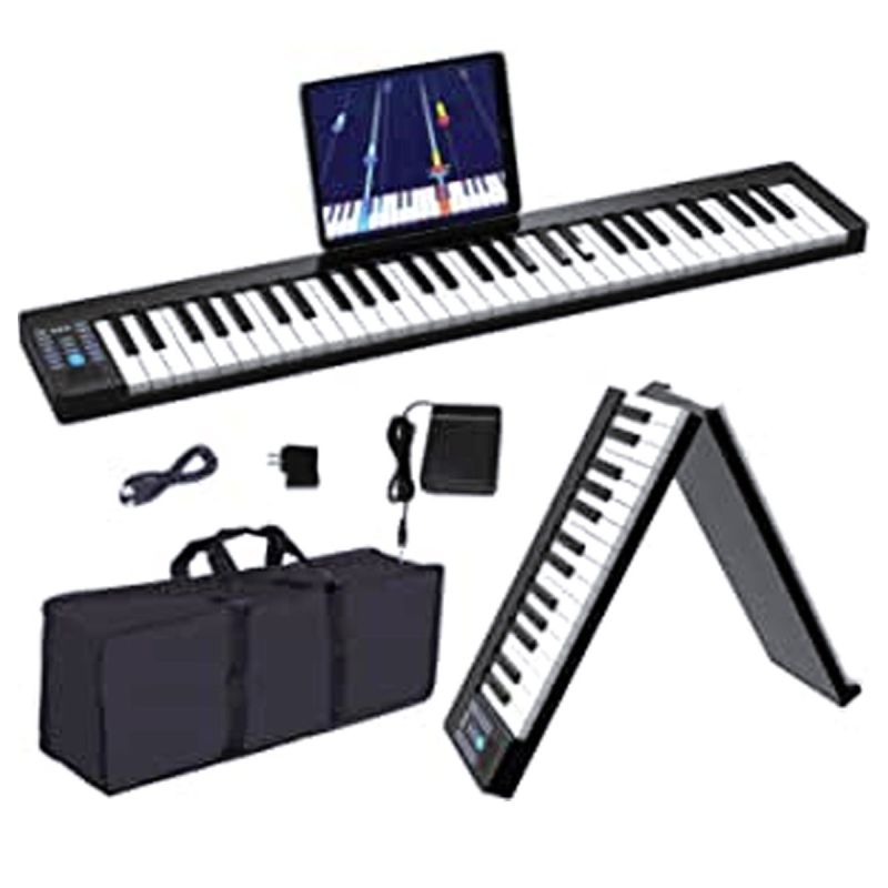 KONIX Clavier piano pliable et sensible au toucher pour enfants débutants - Noir| Glotelho Cameroun
