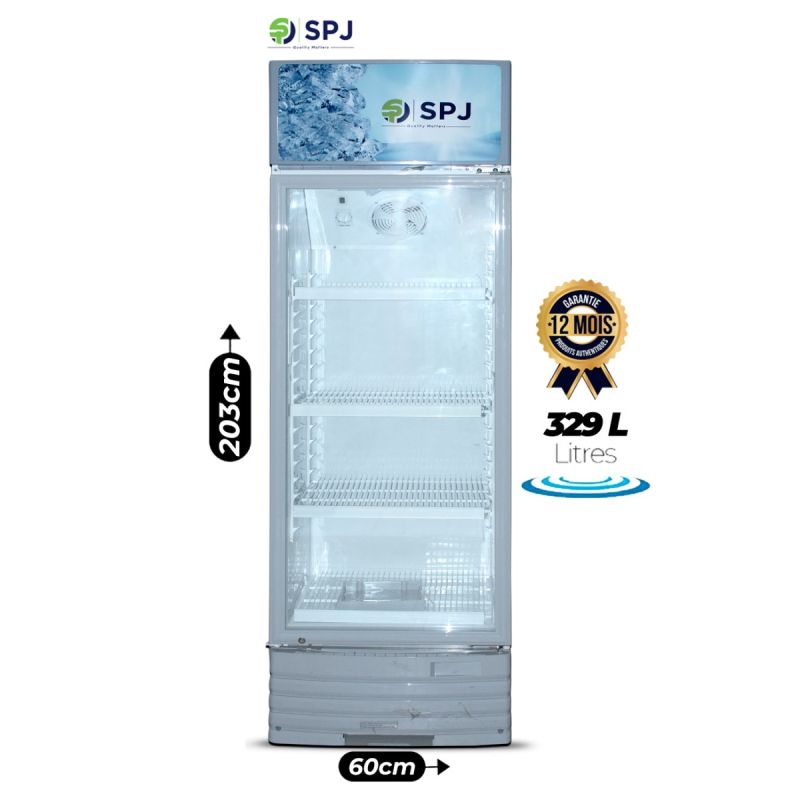 Réfrigérateur vitré d’exposition - SPJ - 329 Litres - SCCSTW-400C022 - prix Cameroun