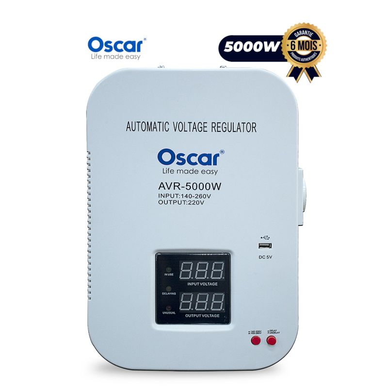Régulateur de tension mural - OSCAR - 5000 VA - OSC-5000 au prix Cameroun