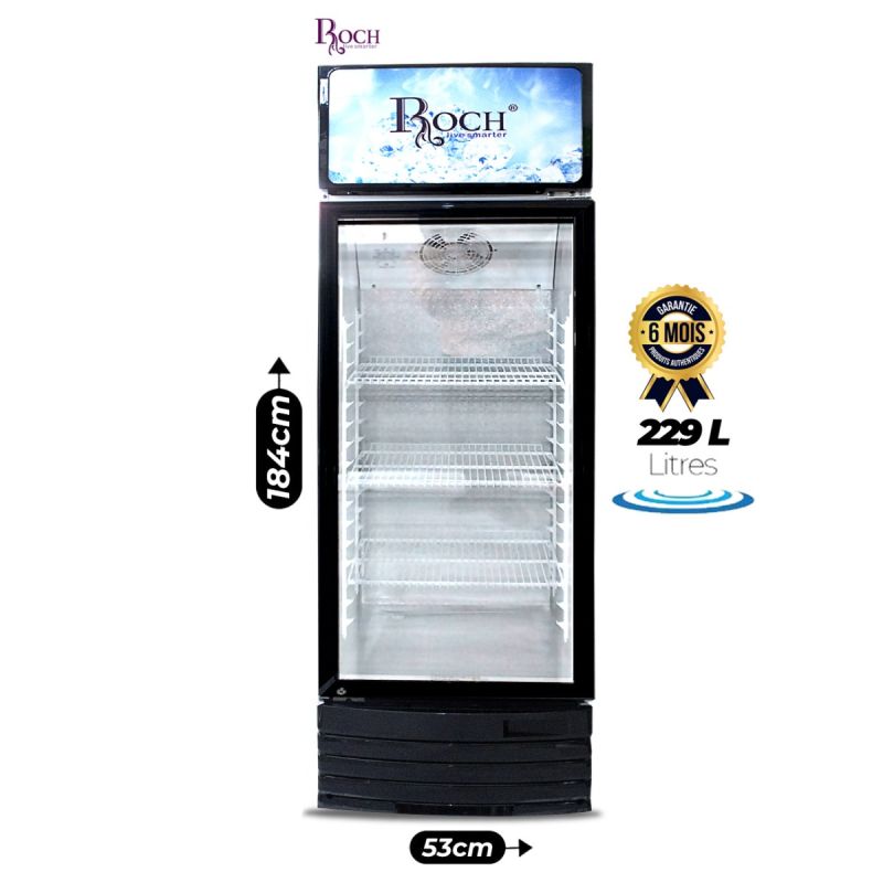 Réfrigérateur à boissons vitré ROCH 229 litres 