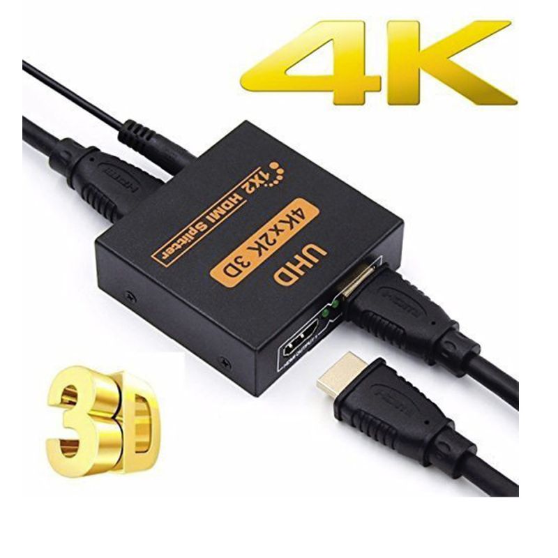 Répartiteur UHD 4K/2K et 3D - HDMI Splitter 2 ports - 6 Mois