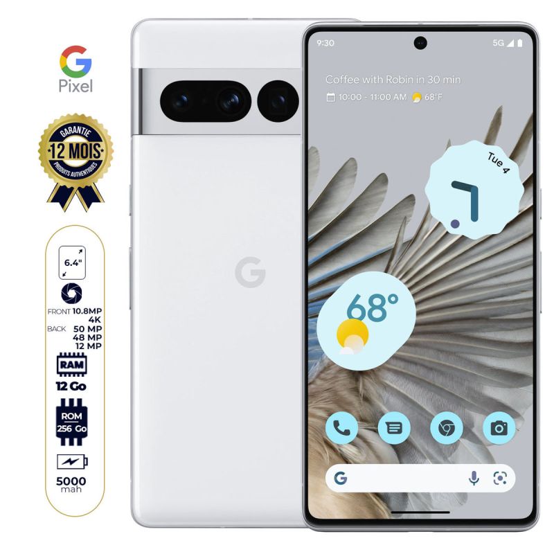 Google Pixel 7 Pro 5G - 6.4"- 256 Go/12 Go RAM - 2 SIM - 5000 mAh | Glotelho Cameroun