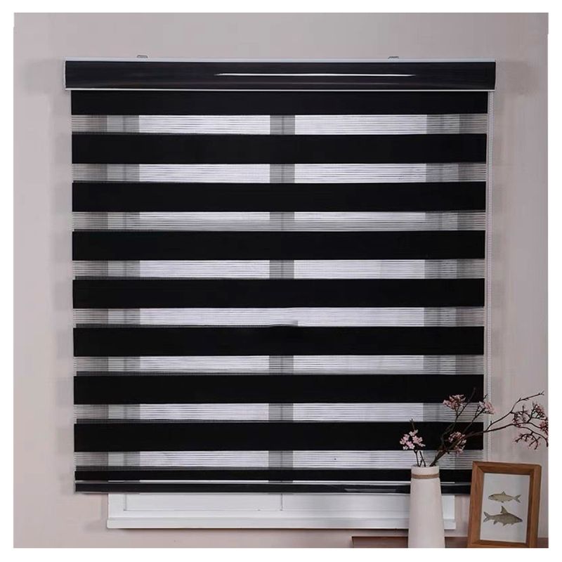 Store de fenêtre zèbre de haute qualité - Noir