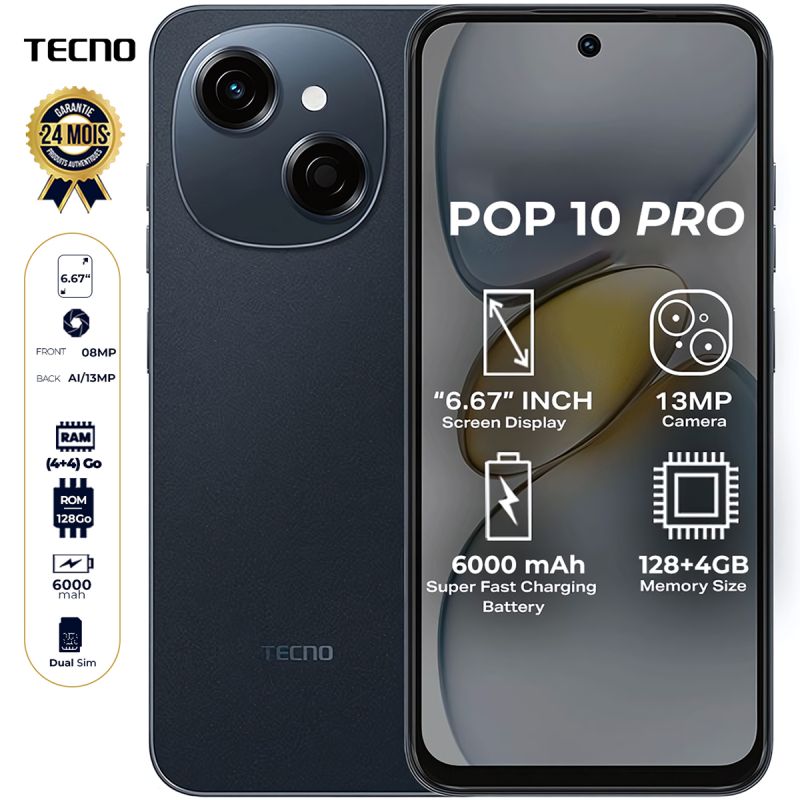 Tecno Pop 10 Pro - 128 Go 