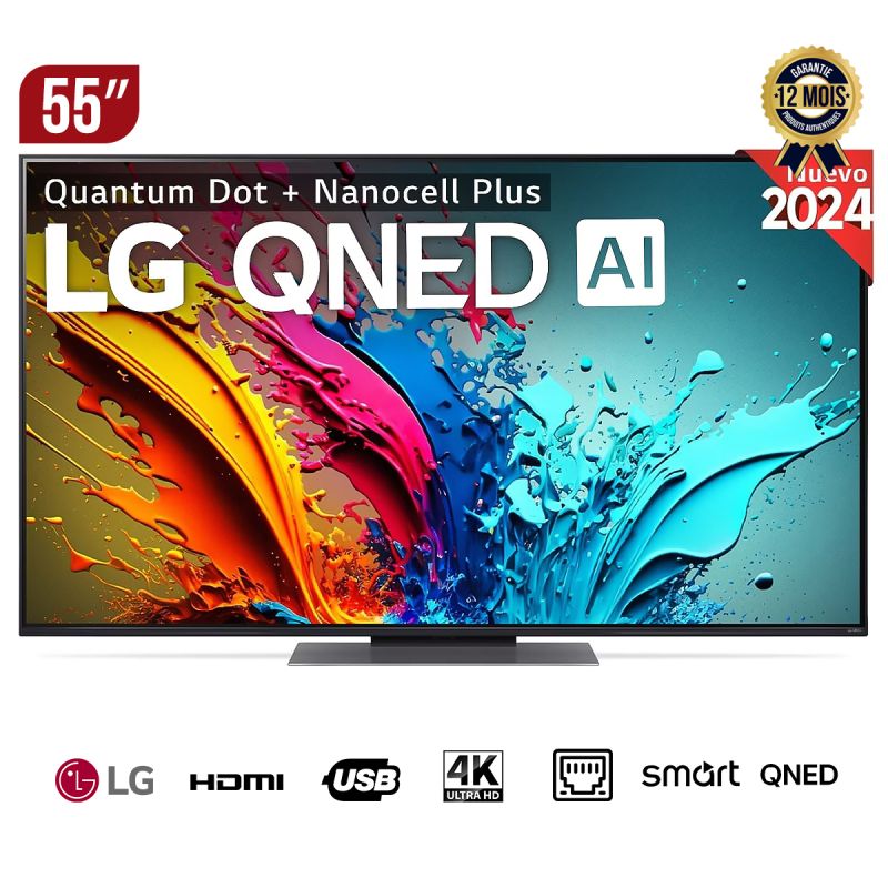 TV Smart LG 55 pouces 4K QNED 
