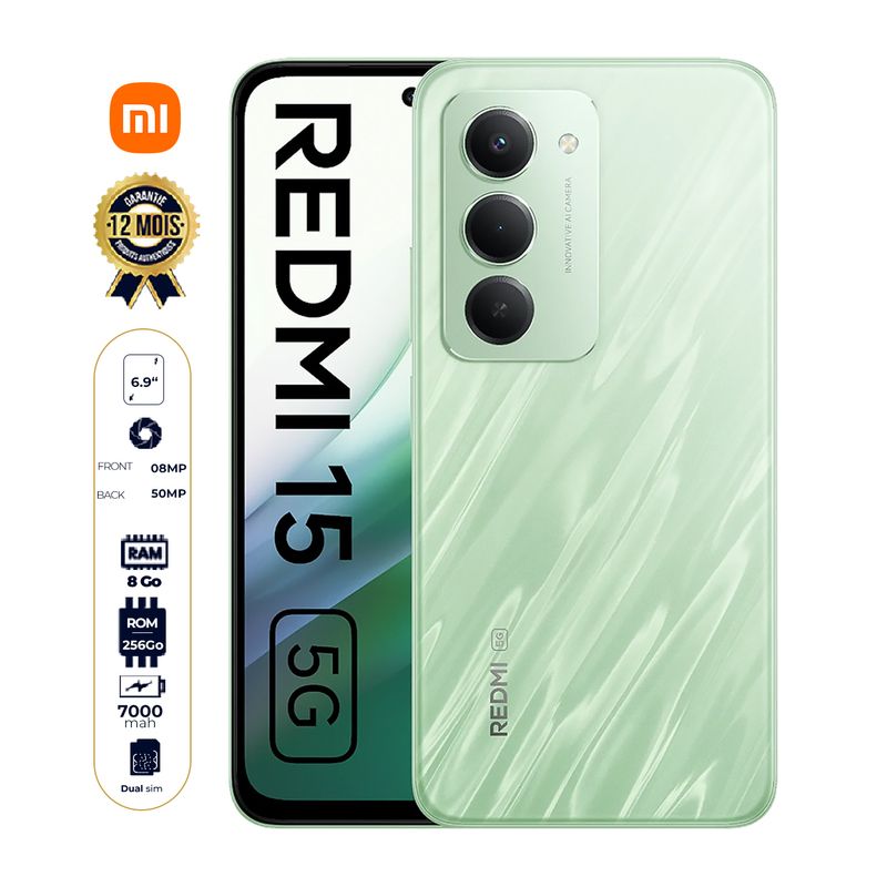 Xiaomi Redmi 15 5G sur Glotelho