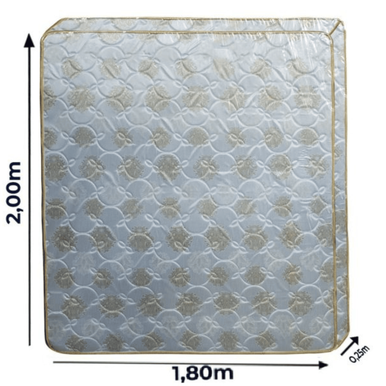 Matelas Orthopédique RIYANA - 4 places - 180x200x25 cm - Très Confortable - Bleu Ciel + 2 oreillers simple offert | Glotelho Cameroun