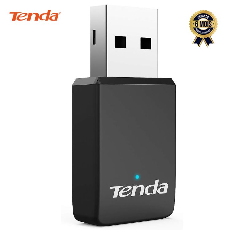  Adaptateur USB sans fil double bande prix en fcfa pour PC - Tenda U9 AC650 - 6 Mois| Glotelho Cameroun