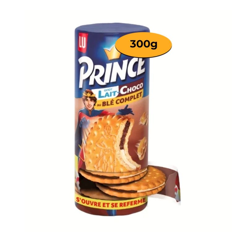 Biscuits fourrés au chocolat lait au blé complet Prince LU - 300G