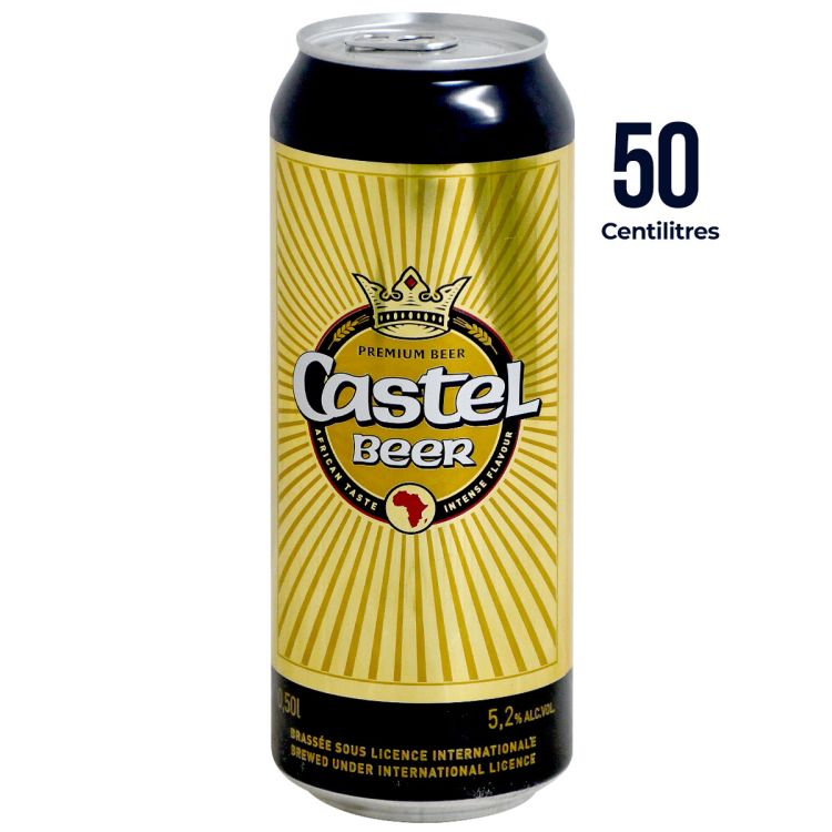 Cannette de Bière Blonde CASTEL BEER - 50cl| Glotelho Cameroun