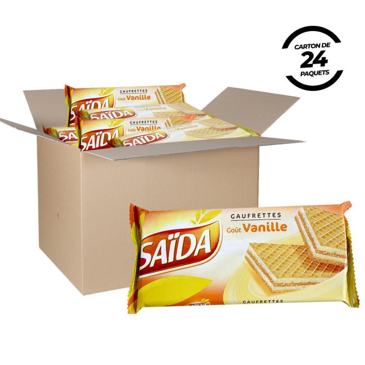 Carton de 24 Gaufrettes Vanille - 100G