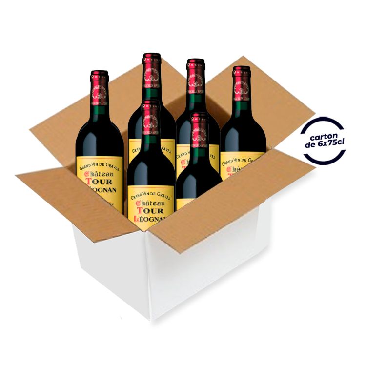 Carton de 6 bouteilles de Grand Vin de Graves - Château Tour LEOGNAN - PESSAC LEOGNAN - 75 cl