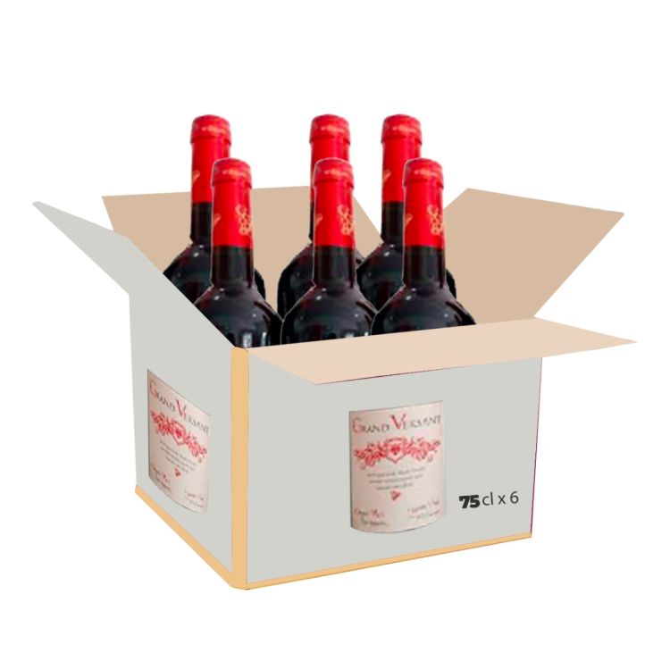 Carton de 6 bouteilles de Vin rouge Grand Versant - 75 cl, vendu au meilleur prix sur Glotelho Cameroun.