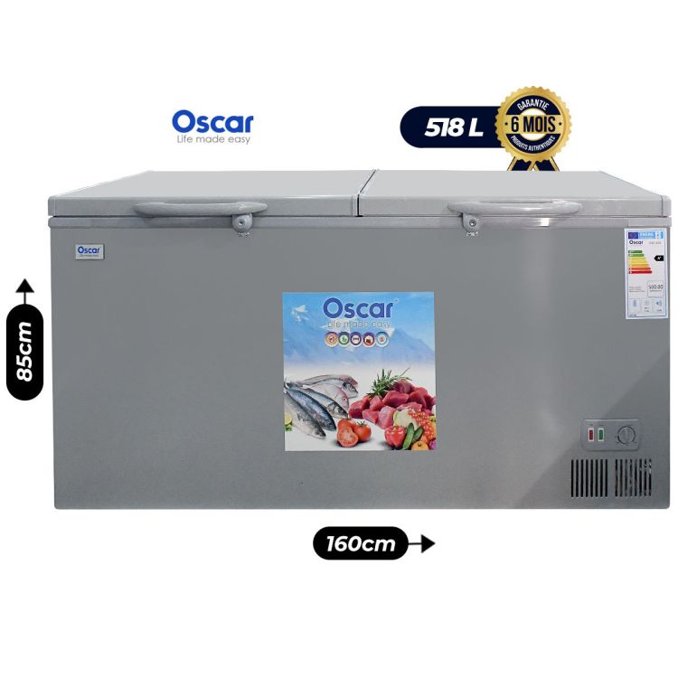 Congélateur  à coffre 2 portes - Oscar  -  518 Litres - (Prix en fcfa) | Glotelho Cameroun