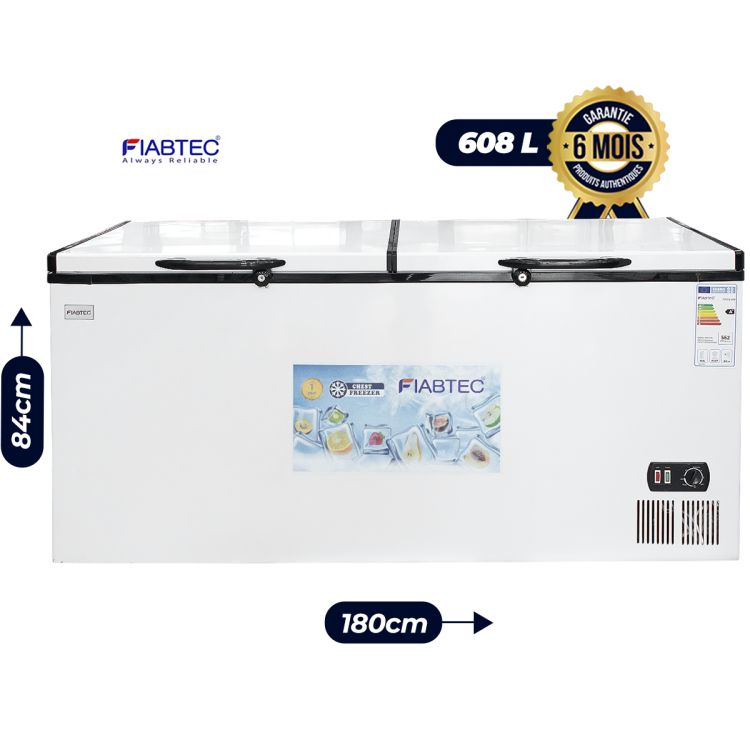 Chest freezer with sliding windows - FIABTEC - FTCFQ-608 - 608 Litres - Eco Class A+ - price Cameroon