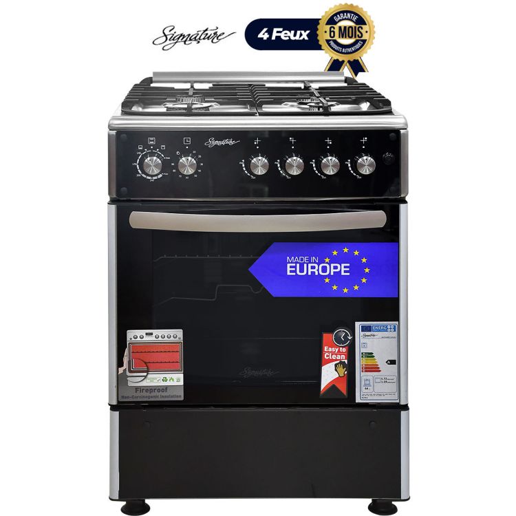 Cuisinière à gaz - Signature - 4 Foyers - Inox - (Prix en fcfa) | Glotelho Cameroun