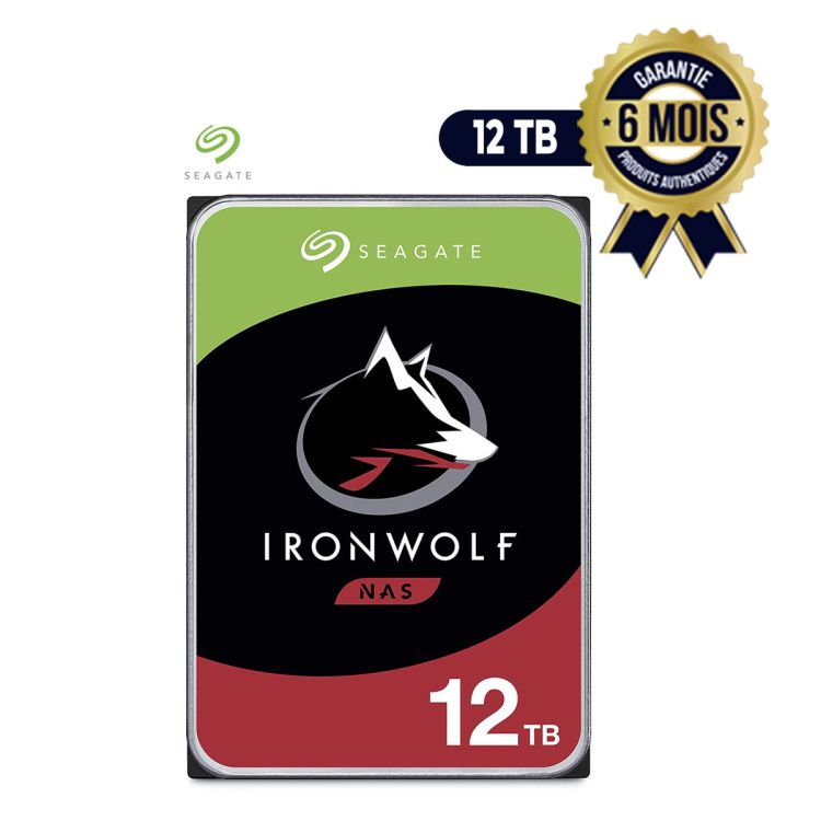 Disque dur interne  Seagate IronWolf 12TB NAS HDD  3.5 pouces  SATA III 6Gb/s   | Glotelho Cameroun