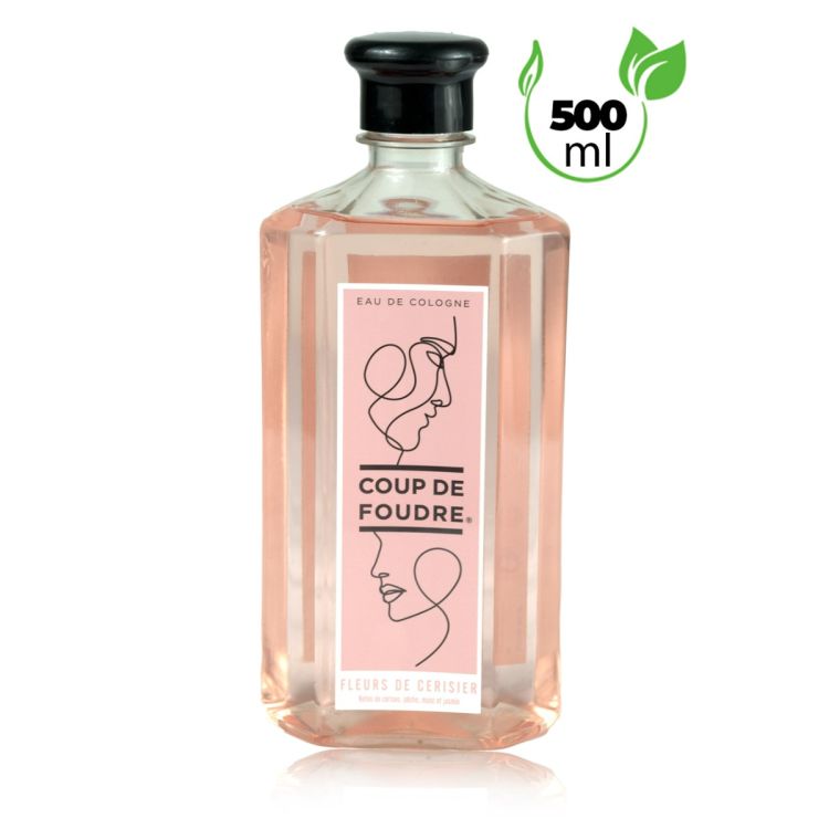 Eau de Cologne - Coup de Foudre - Cherry Blossom - 500 ml - Notes cherry, peach, musk, jasmine