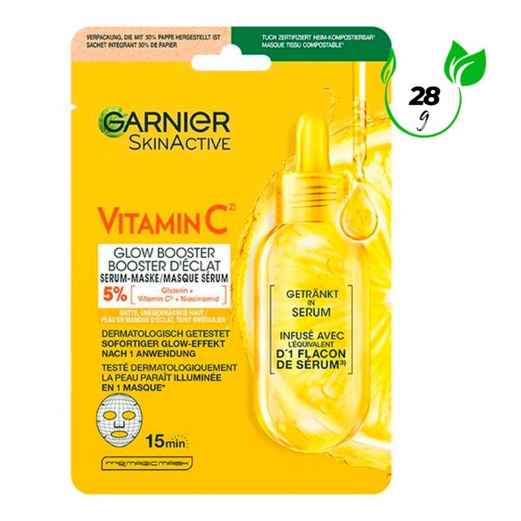 Garnier - Masque tissu hydratant - Booster d'éclat 