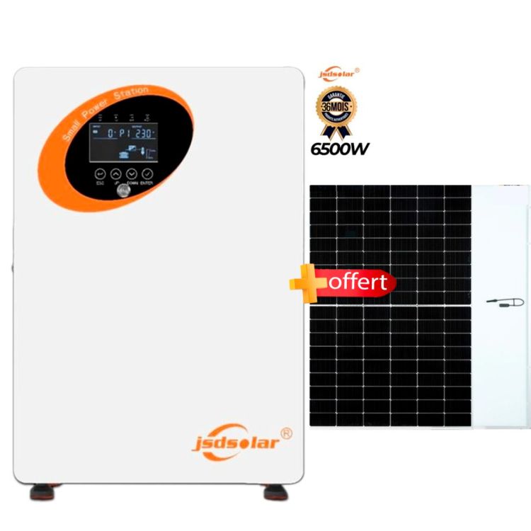 Générateur solaire - JSDSOLAR - XHP65K60 - 6500 W - 6 KWh + Panneau Solaire Monocristallin 550 W Offert