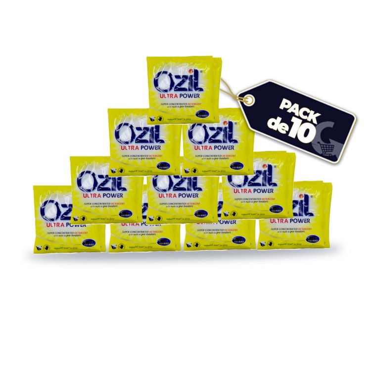 Pack de 10 Sachets - Détergent Ozil - 25g