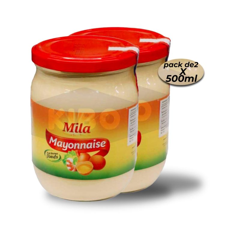 Pack de 2 Mayonnaises Mila - Bocal 500 ml
