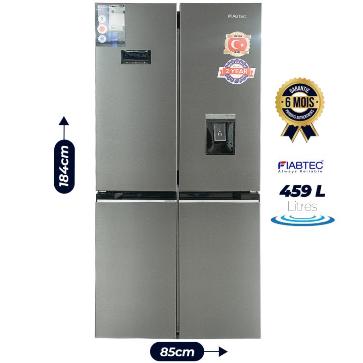 Réfrigérateur Américain Prix en fcfa - FIABTEC - No Frost - 459 litres - Avec distributeur d'eau| Glotelho Cameroun