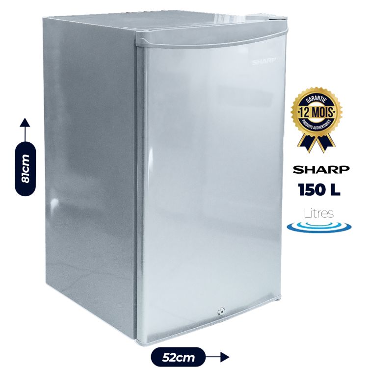 Réfrigérateur Mini Bar – Sharp – SJ-K155X-SL2 – 150L – Refroidissement séparé – Classe A+ – R600A – Design compact – Accessoires intégrés – Garantie 12 mois