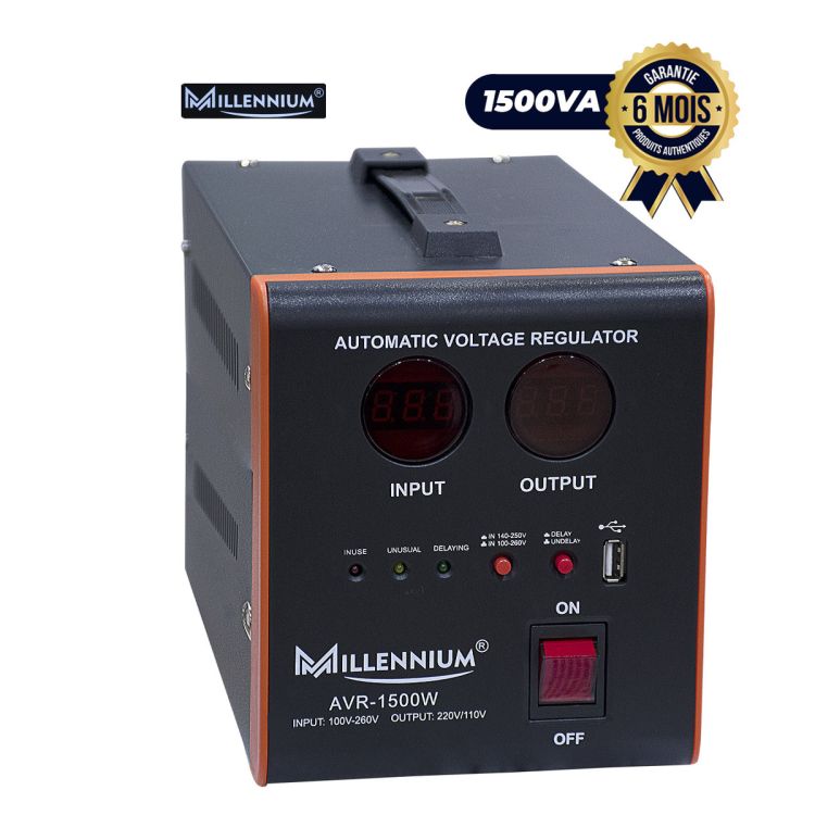 Régulateur De Tension Millennium  1500VA   | Glotelho Cameroun
