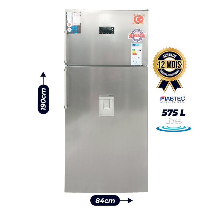 Réfrigérateur double battant Prix en fcfa - FIABTEC - No Frost - 575  litres - Avec distributeur d'eau| Glotelho Cameroun
