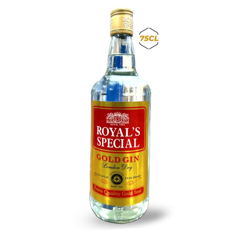Royal’s Special Gold Gin – Premium London Dry Gin 75CL – 42%