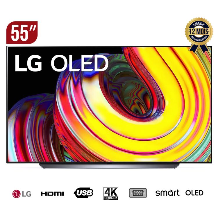 LG OLED CS 55 inch Smart TV - LG OLED55CS6LA - α9 Gen5 AI 4K - UHD - 12 months
