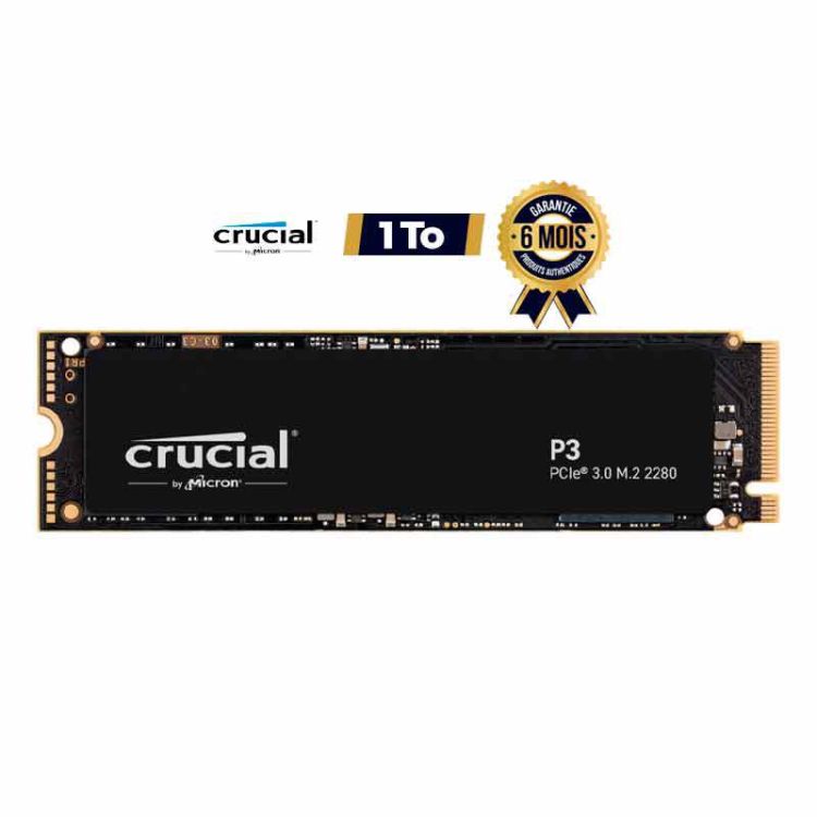 SSD interne Crucial P3 1TB PCIe M.2 2280  3,500 MB/s