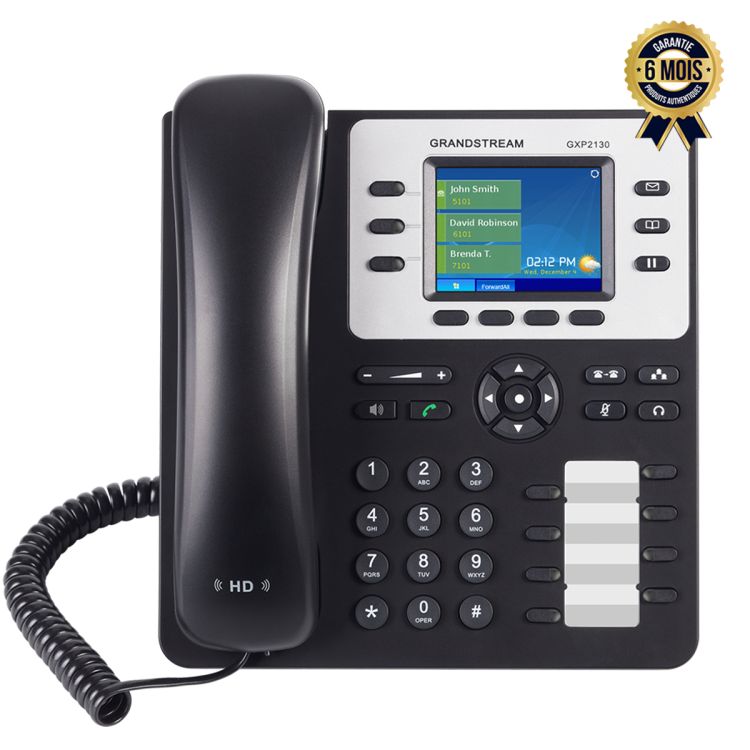 Téléphone IP professionnel prix en fcfa - Grandstream GXP-2130 - 3 comptes SIP| Glotelho Cameroun