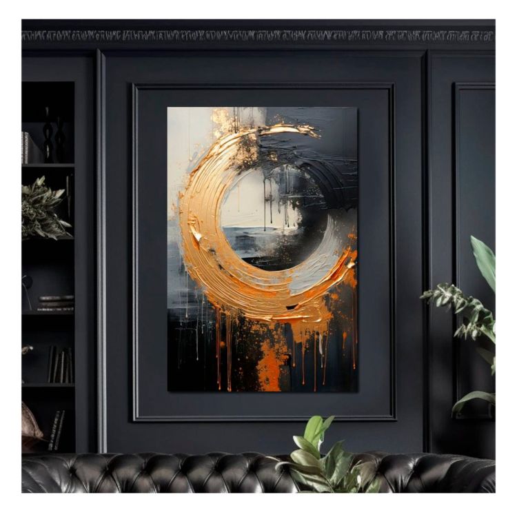 Tableau décoratif - Étreinte de l'Or Abyssal - Multicolore