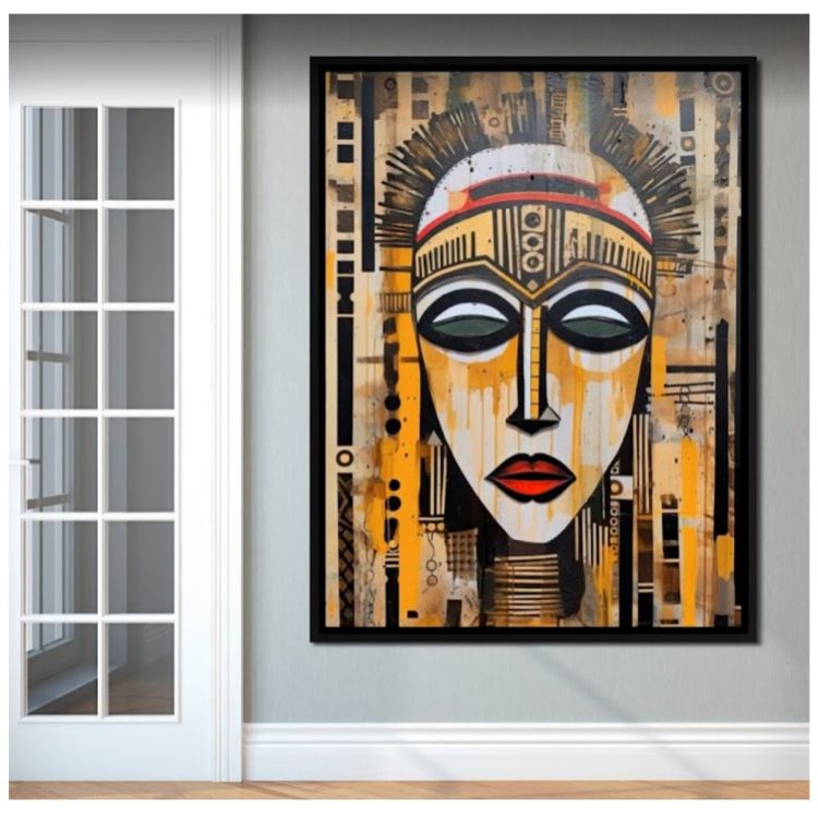 Tableau décoratif Masque tribal 04 - Toile Ultra HD, vendu sur Glotelho  Cameroun.