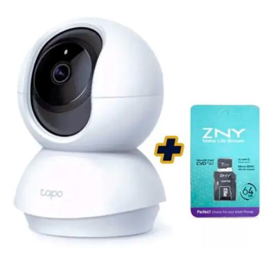 Caméra de sécurité domestique Wifi Prix en fcfa - Tplink Tapo C200 + Carte Mémoire ZNY de 64Go Offerte - (Prix en fcfa) | Glotelho Cameroun