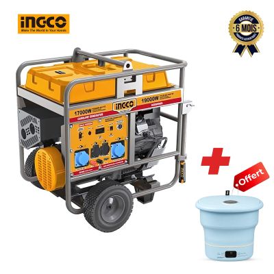 Groupe électrogène INGCO – 19KW/23.75KVA + Mini Machine à Laver OSCAR 1,7 kg Offerte