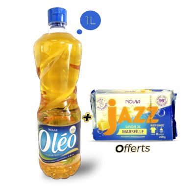 Huile de Palme Raffinée Oléo - 1 Litre + 1 Savon de Marseille Jazz - 200G